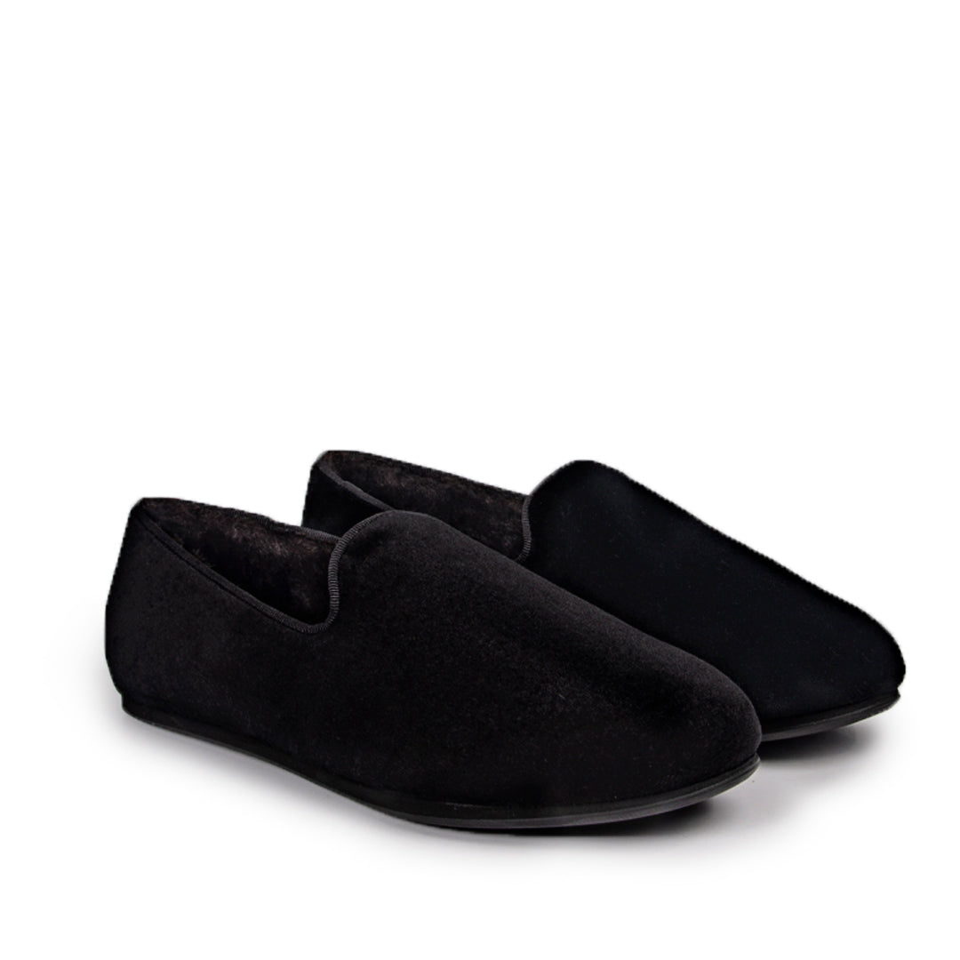 Black Velvet Loafer