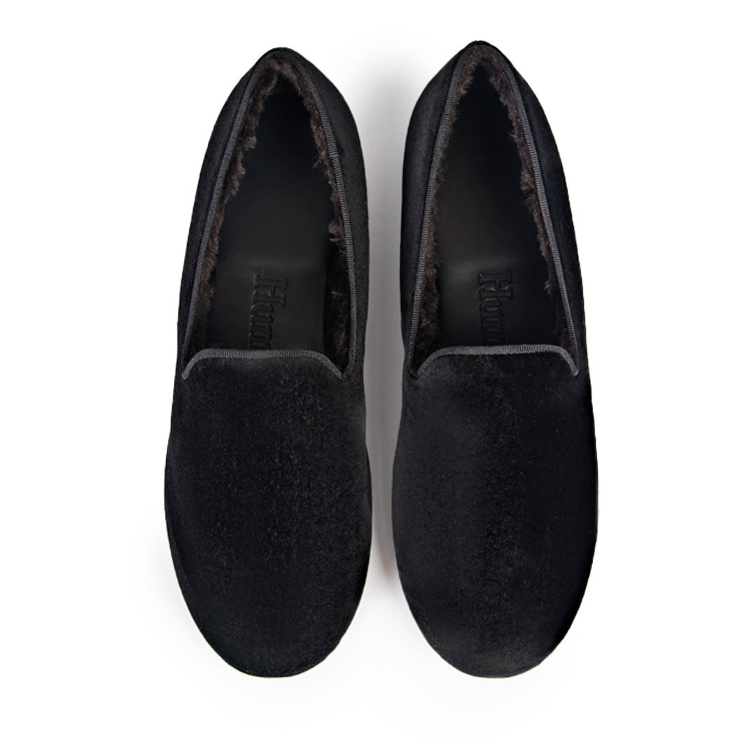 Black Velvet Loafer