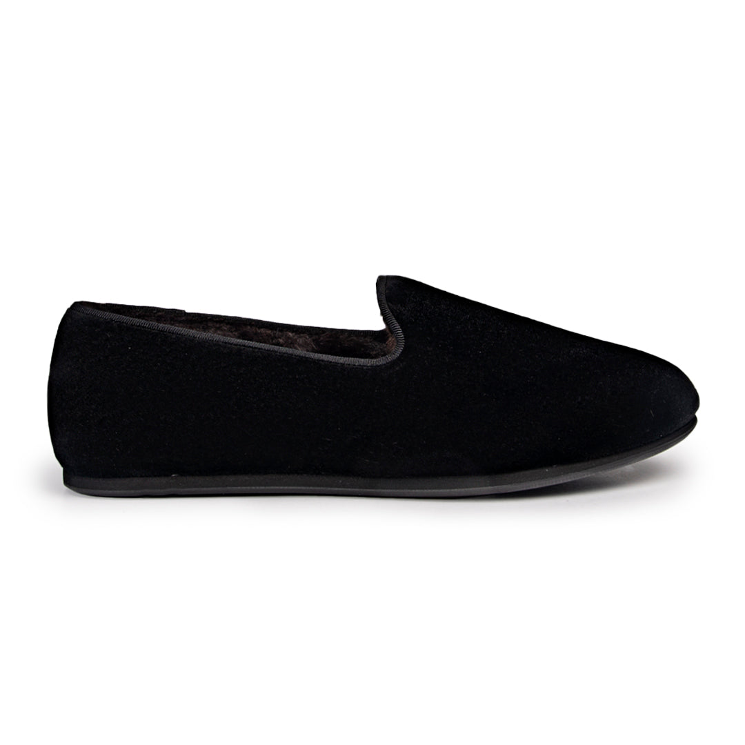 Black Velvet Loafer