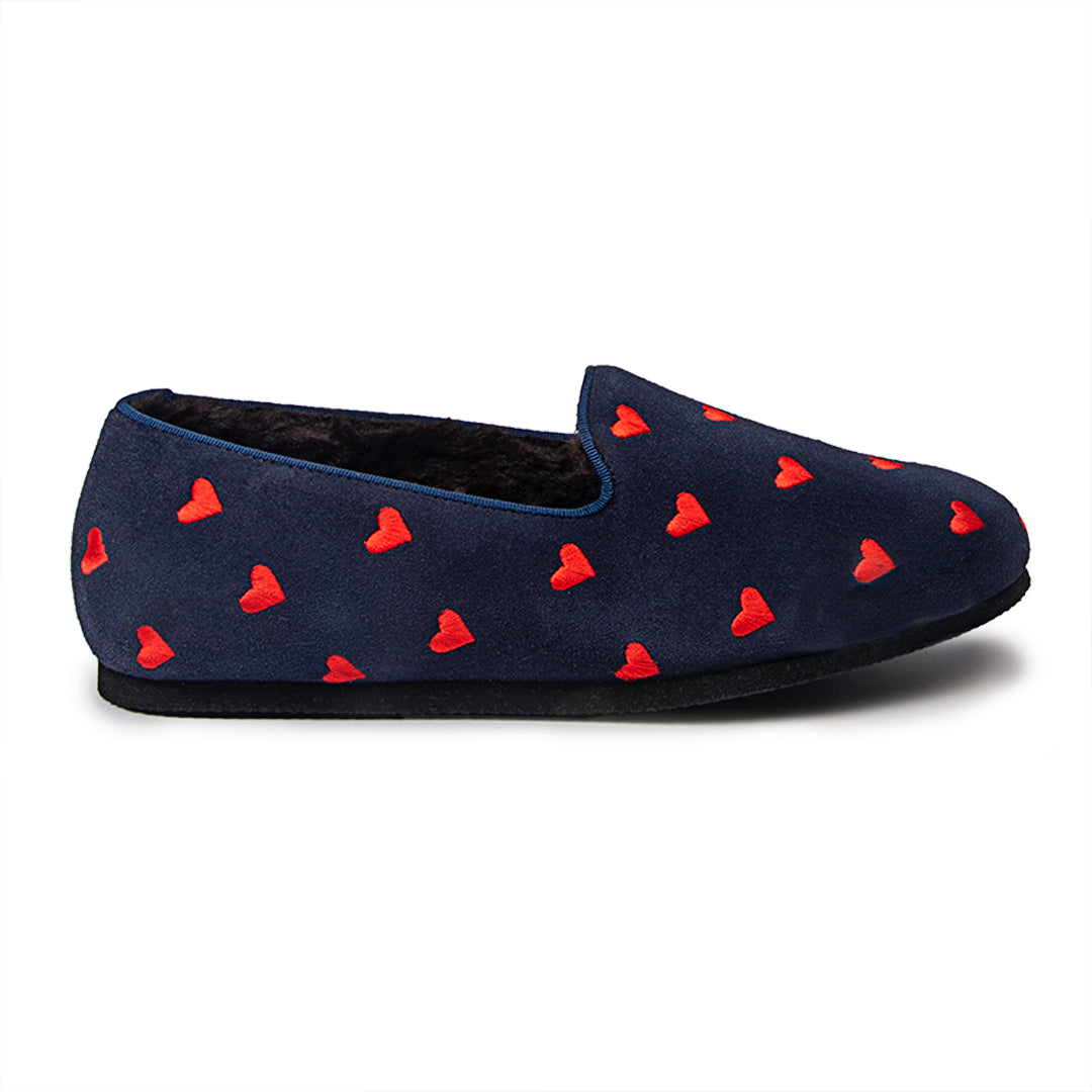 Bright Red Heart Loafers