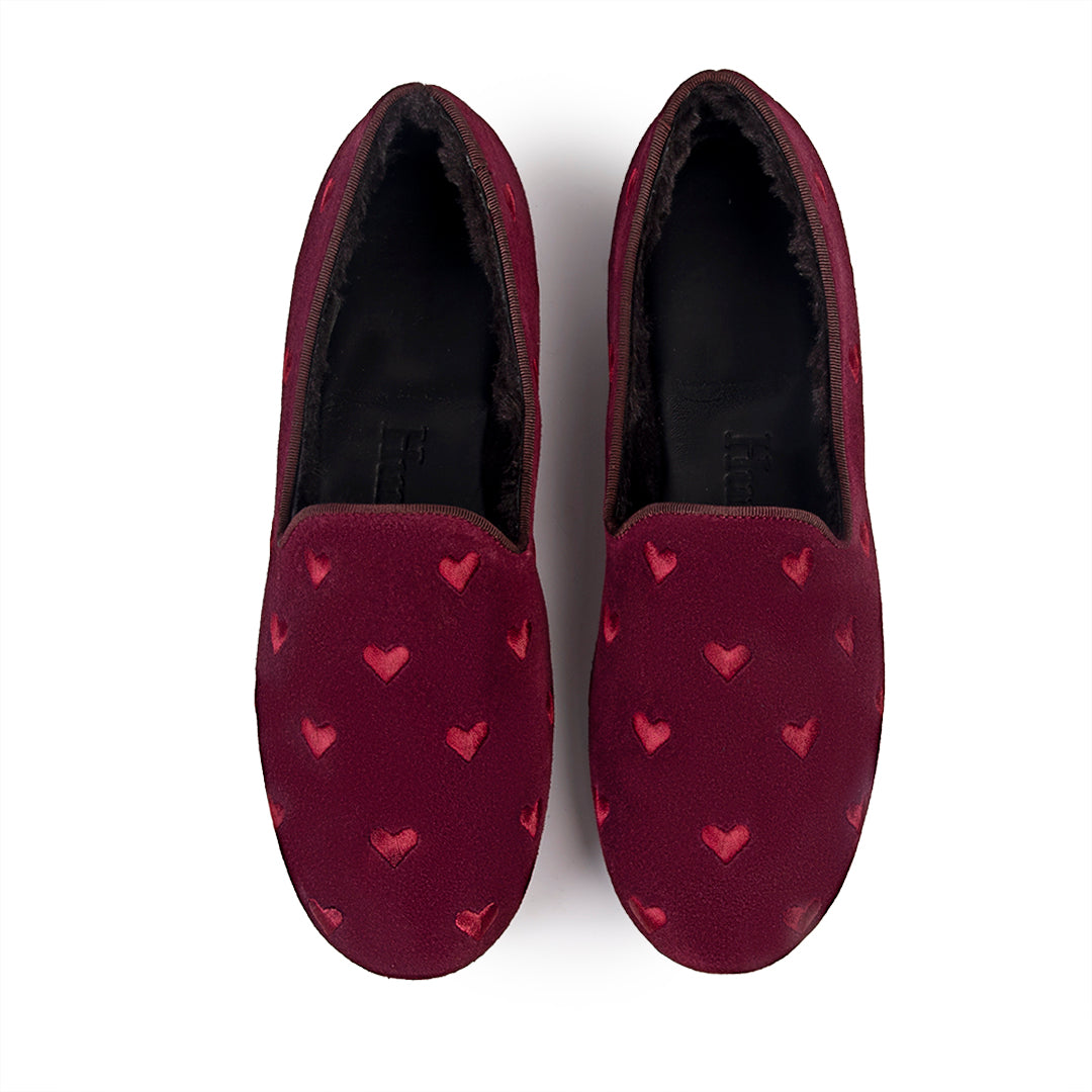 Secret Heart Fluffy Loafers