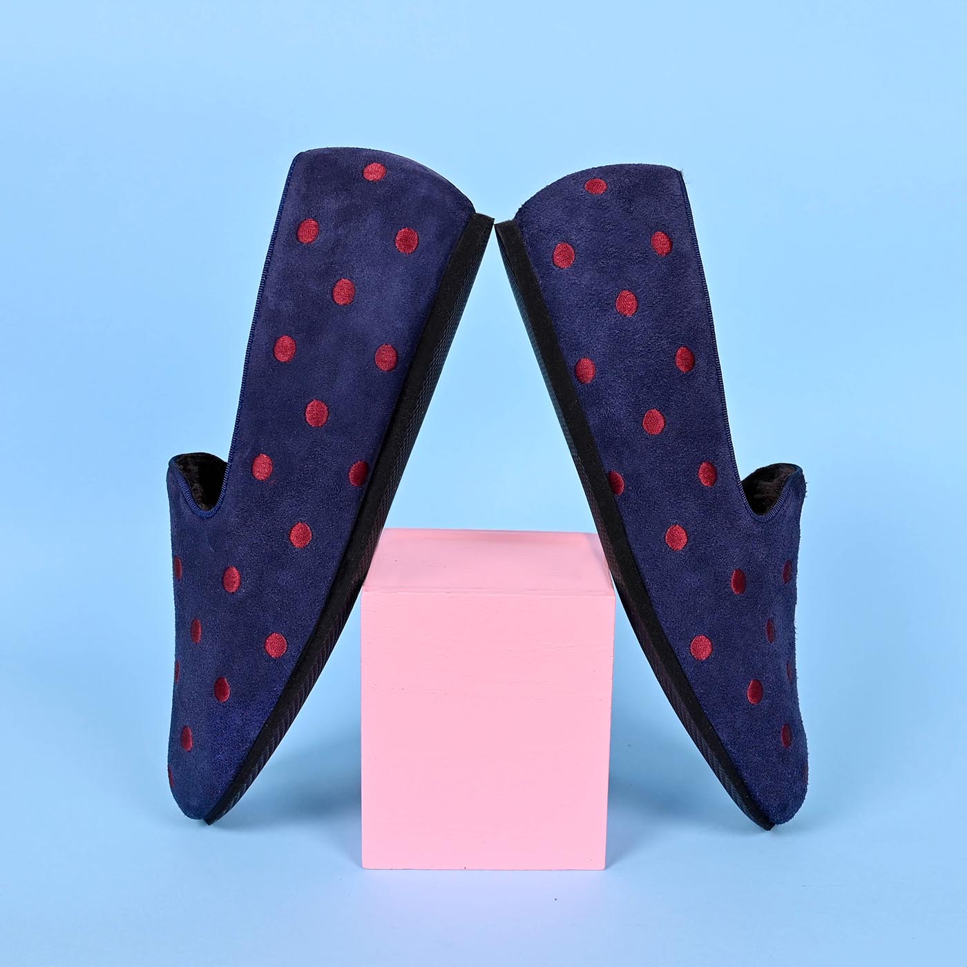 All About Dots Loafers - Best Home Shoes - Suede Loafers| Hums